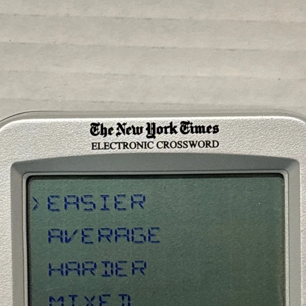 Excalibur The New York Times Touch Screen Crossword Puzzle Handheld Game - Works - Picture 4 of 9